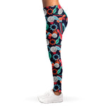 Watercolor Bowling Theme Pattern Print Women's Leggings
