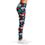 Watercolor Bowling Theme Pattern Print Women's Leggings