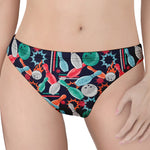 Watercolor Bowling Theme Pattern Print Women's Thong