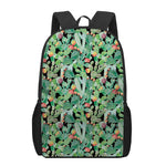 Watercolor Cactus Plant Print 17 Inch Backpack
