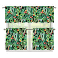 Watercolor Cactus Plant Print 3 Piece Kitchen Curtains