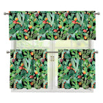 Watercolor Cactus Plant Print 3 Piece Kitchen Curtains