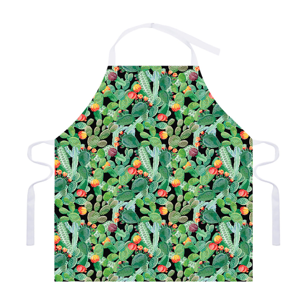 Watercolor Cactus Plant Print Adjustable Apron