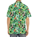 Watercolor Cactus Plant Print Aloha Shirt
