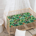 Watercolor Cactus Plant Print Baby Crib Sheet