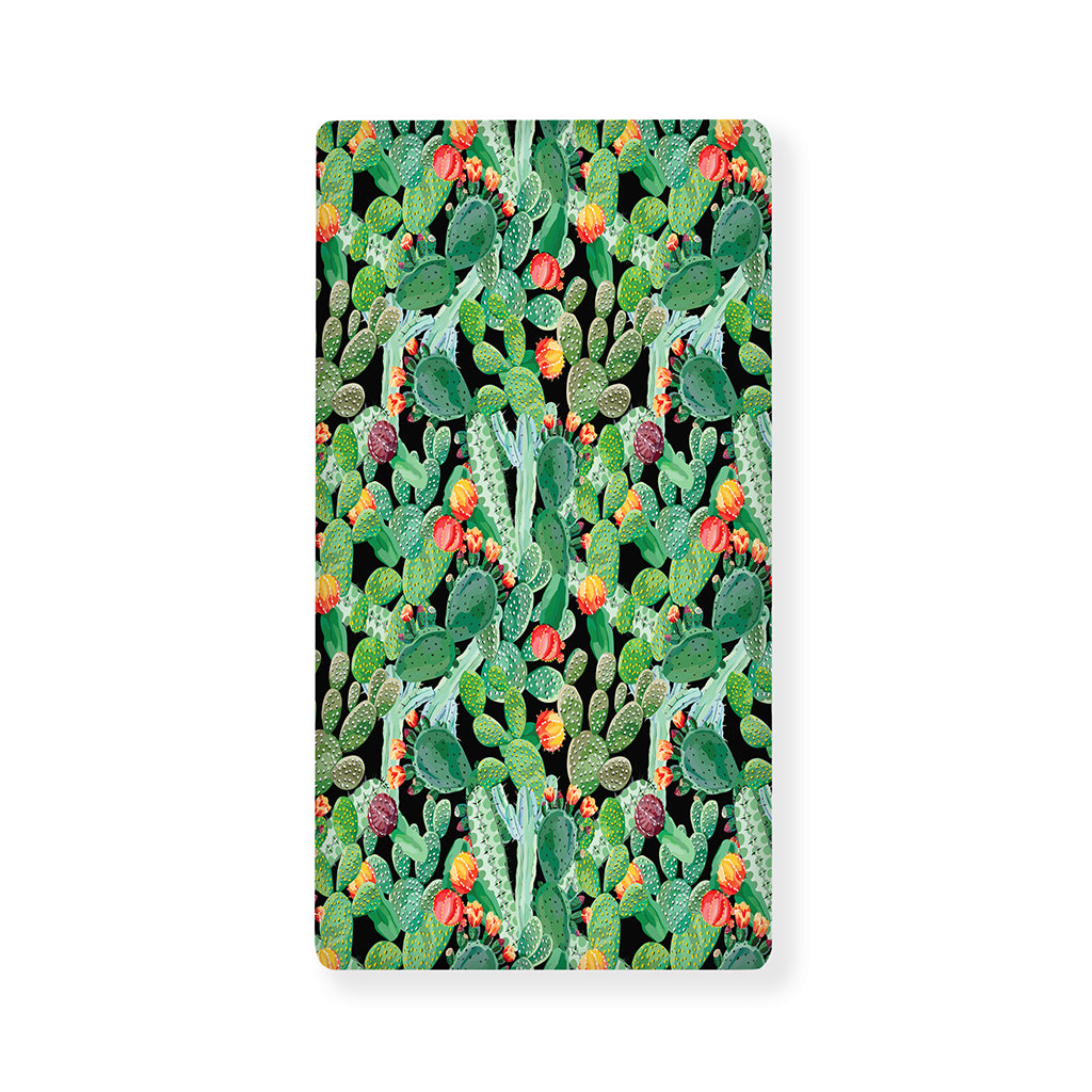 Watercolor Cactus Plant Print Baby Crib Sheet