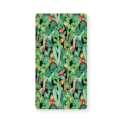 Watercolor Cactus Plant Print Baby Crib Sheet