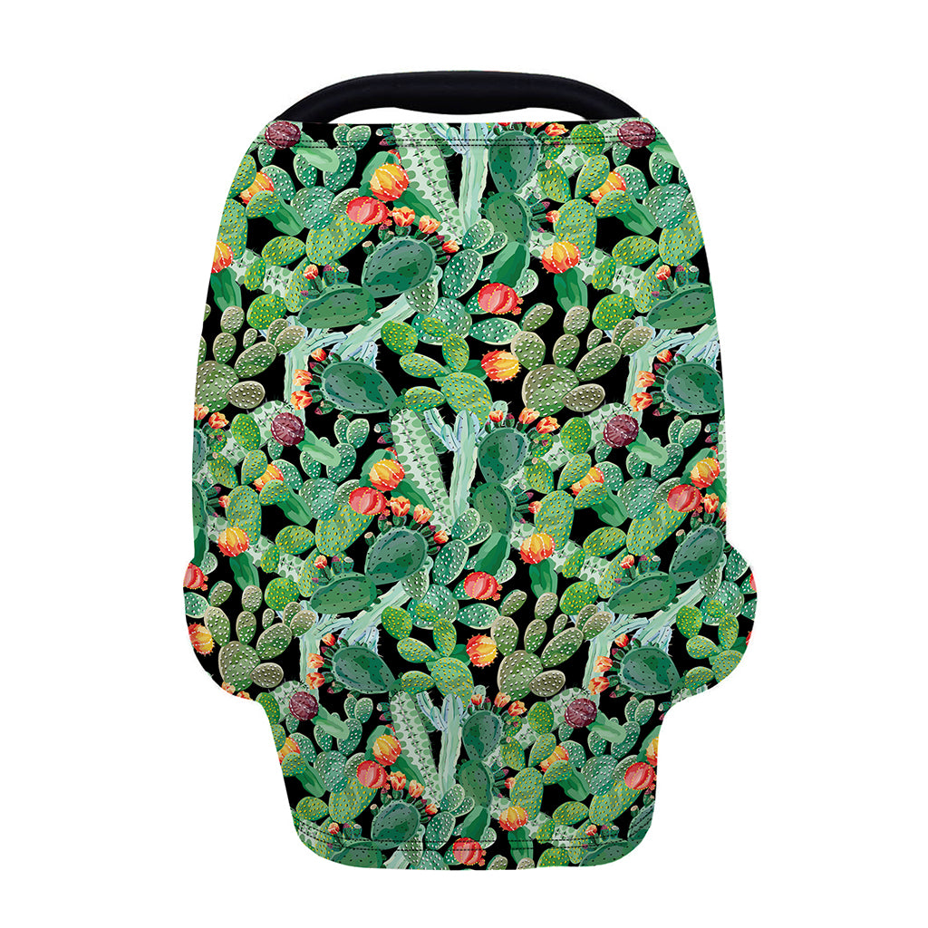 Watercolor Cactus Plant Print Baby Seat Cover