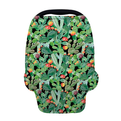 Watercolor Cactus Plant Print Baby Seat Cover