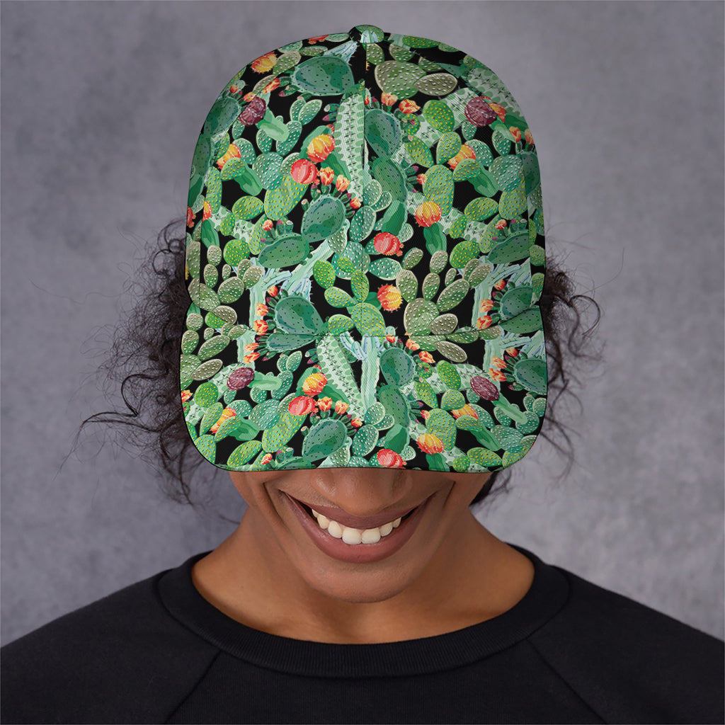 Watercolor Cactus Plant Print Baseball Cap