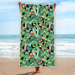 Watercolor Cactus Plant Print Beach Towel