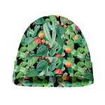 Watercolor Cactus Plant Print Beanie