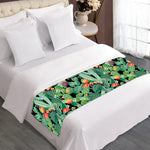Watercolor Cactus Plant Print Bed Runner