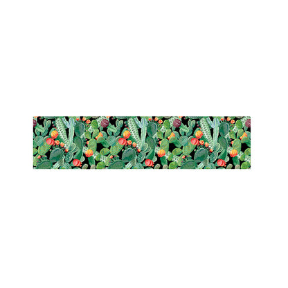 Watercolor Cactus Plant Print Bed Runner