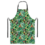 Watercolor Cactus Plant Print Bib Apron With Pocket