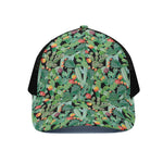 Watercolor Cactus Plant Print Black Mesh Trucker Cap