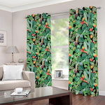 Watercolor Cactus Plant Print Blackout Grommet Curtains