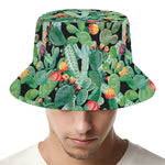 Watercolor Cactus Plant Print Bucket Hat