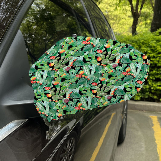 Watercolor Cactus Plant Print Car Side Mirror Covers