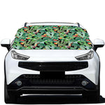 Watercolor Cactus Plant Print Car Windshield Snow Cover