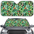 Watercolor Cactus Plant Print Car Windshield Sun Shade