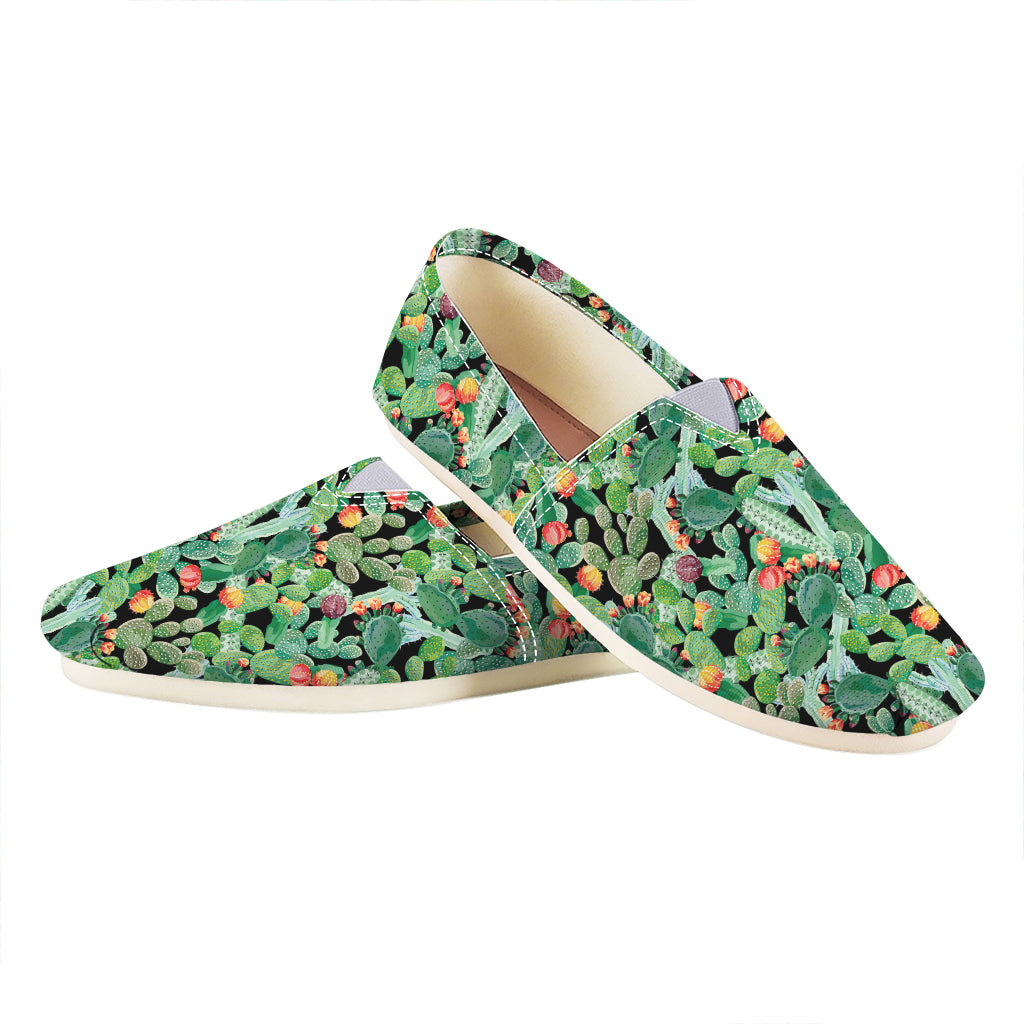 Watercolor Cactus Plant Print Casual Shoes
