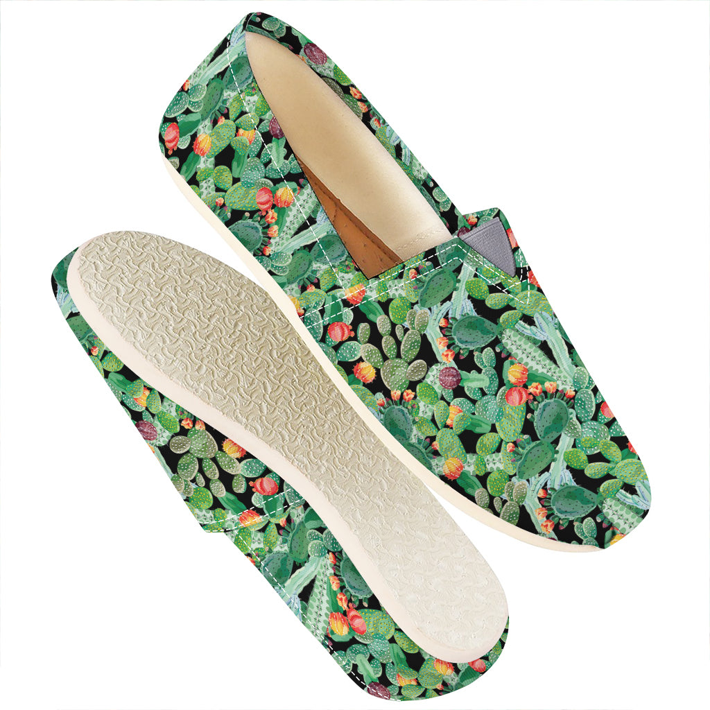 Watercolor Cactus Plant Print Casual Shoes