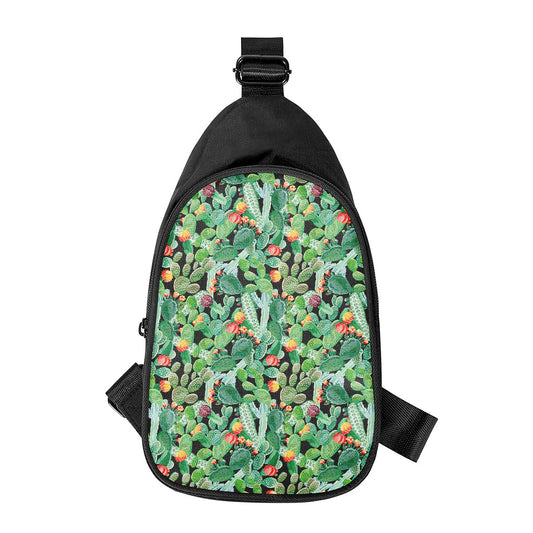 Watercolor Cactus Plant Print Chest Bag