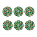 Watercolor Cactus Plant Print Coaster Set
