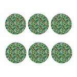 Watercolor Cactus Plant Print Coaster Set