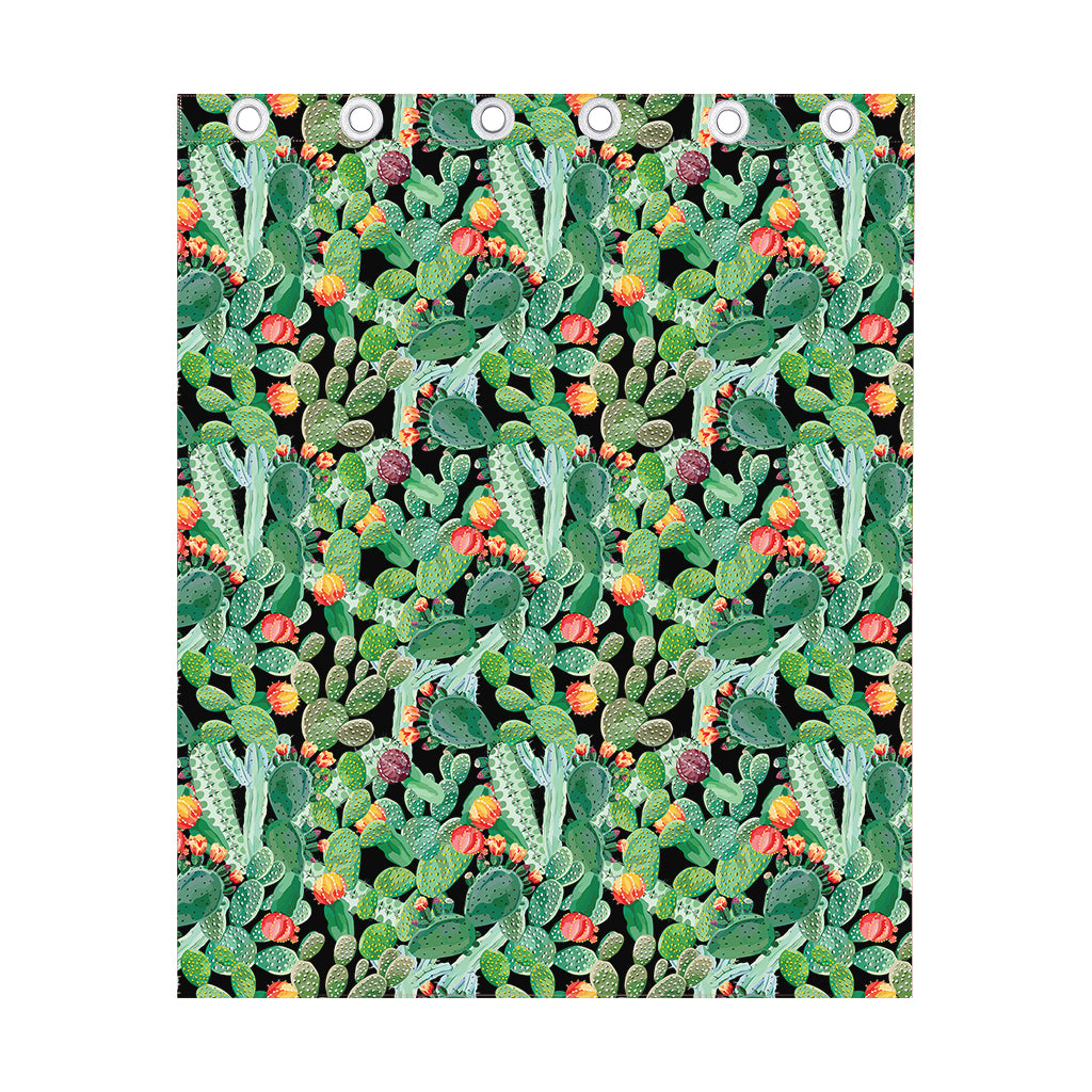 Watercolor Cactus Plant Print Curtain