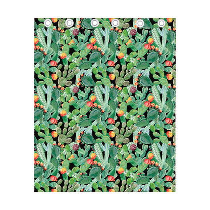 Watercolor Cactus Plant Print Curtain