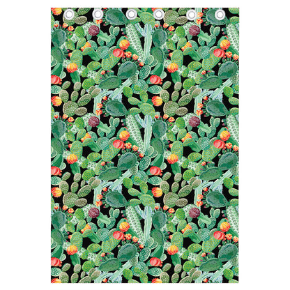 Watercolor Cactus Plant Print Curtain