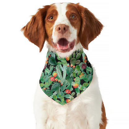 Watercolor Cactus Plant Print Dog Bandana