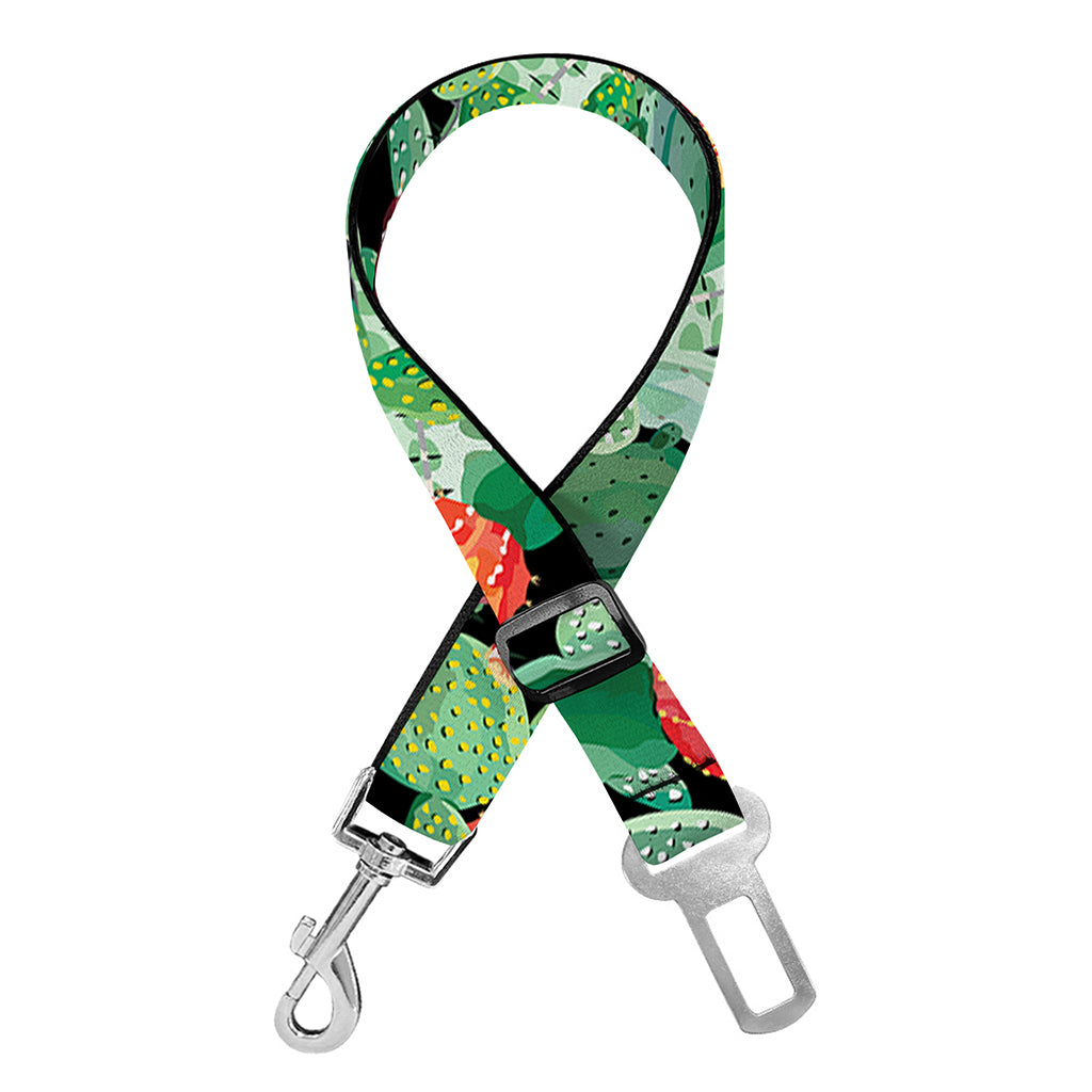 Watercolor Cactus Plant Print Dog Seat Belt