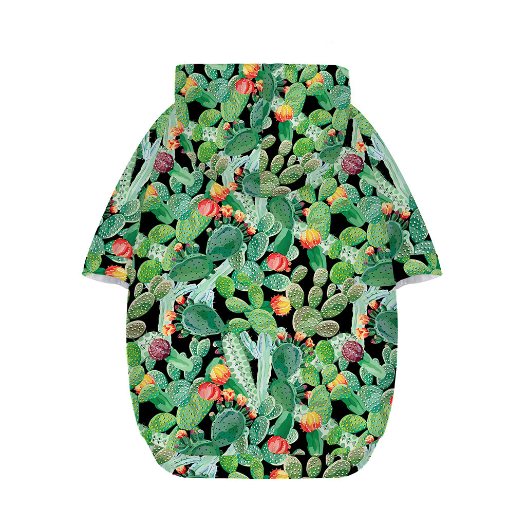 Watercolor Cactus Plant Print Dog Zip Up Hoodie