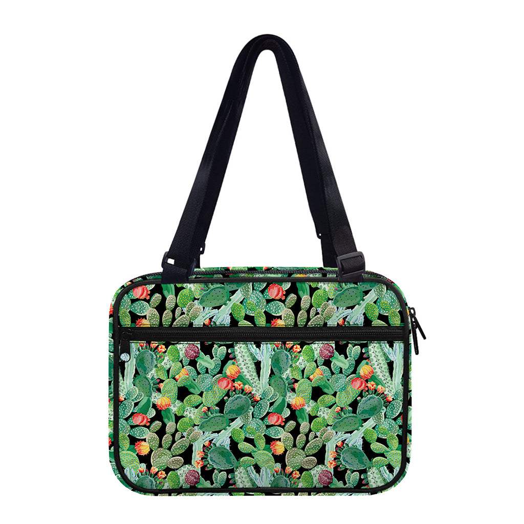 Watercolor Cactus Plant Print Double Strap Bible Bag
