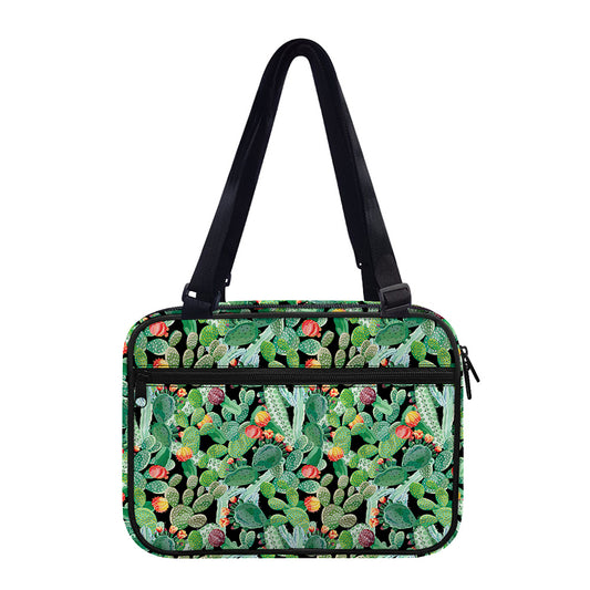 Watercolor Cactus Plant Print Double Strap Bible Bag