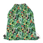 Watercolor Cactus Plant Print Drawstring Bag