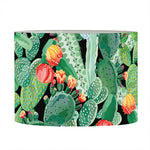 Watercolor Cactus Plant Print Drum Lamp Shade
