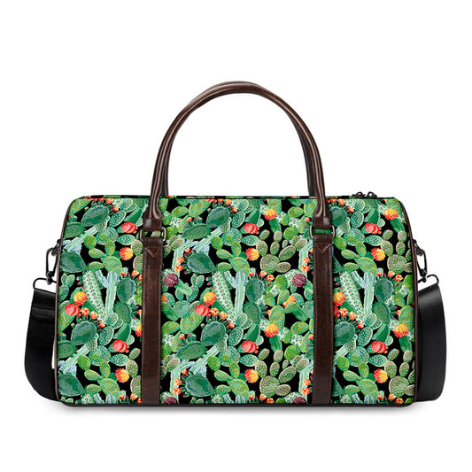Watercolor Cactus Plant Print Duffle Bag