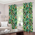 Watercolor Cactus Plant Print Extra Wide Grommet Curtains