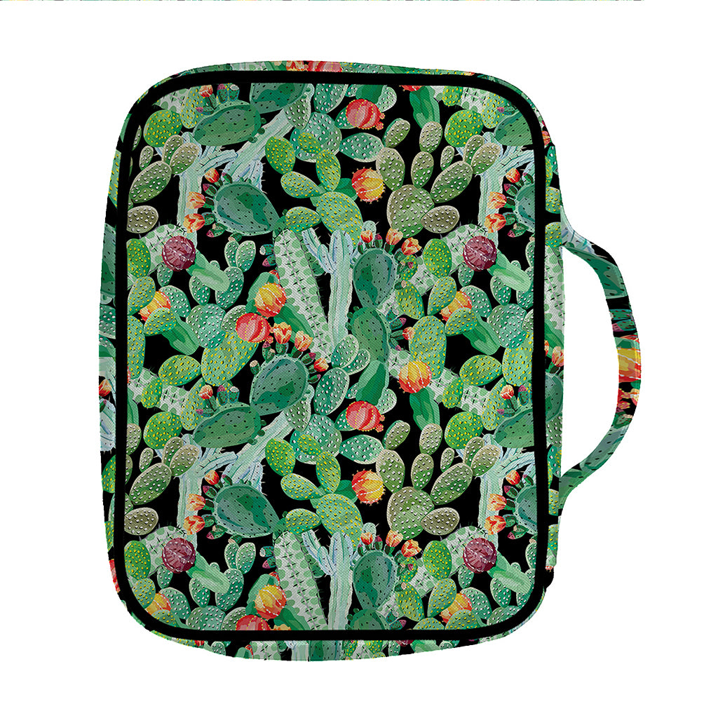Watercolor Cactus Plant Print Front Pocket Bible Bag