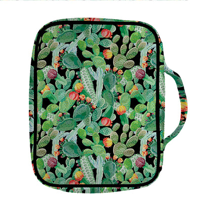 Watercolor Cactus Plant Print Front Pocket Bible Bag