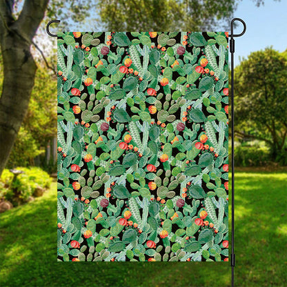 Watercolor Cactus Plant Print Garden Flag
