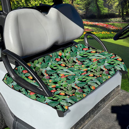 Watercolor Cactus Plant Print Golf Cart Seat Cover