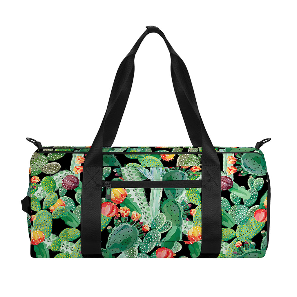 Watercolor Cactus Plant Print Gym Bag