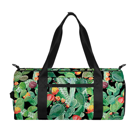 Watercolor Cactus Plant Print Gym Bag