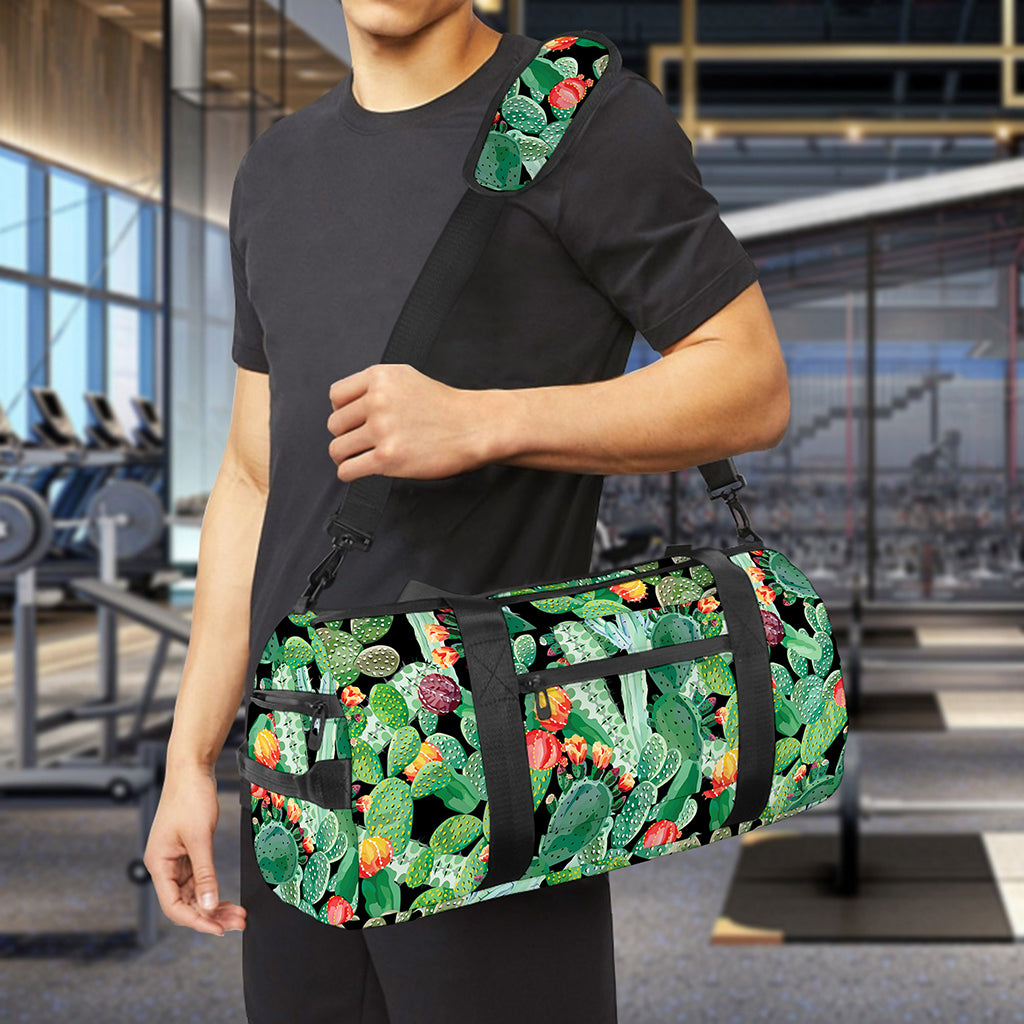 Watercolor Cactus Plant Print Gym Bag