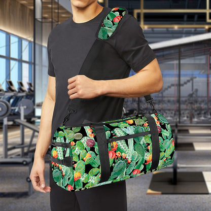 Watercolor Cactus Plant Print Gym Bag